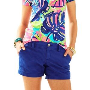 Lilly Pulitzer Bomber Blue Callahan Shorts Size 00